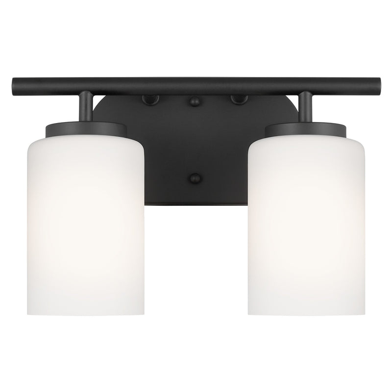 Generation Lighting 41161EN3-112 Two Light Wall / Bath, Midnight Black