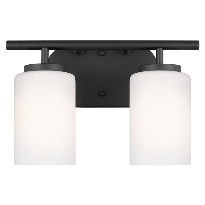 Generation Lighting 41161EN3-112 Two Light Wall / Bath, Midnight Black
