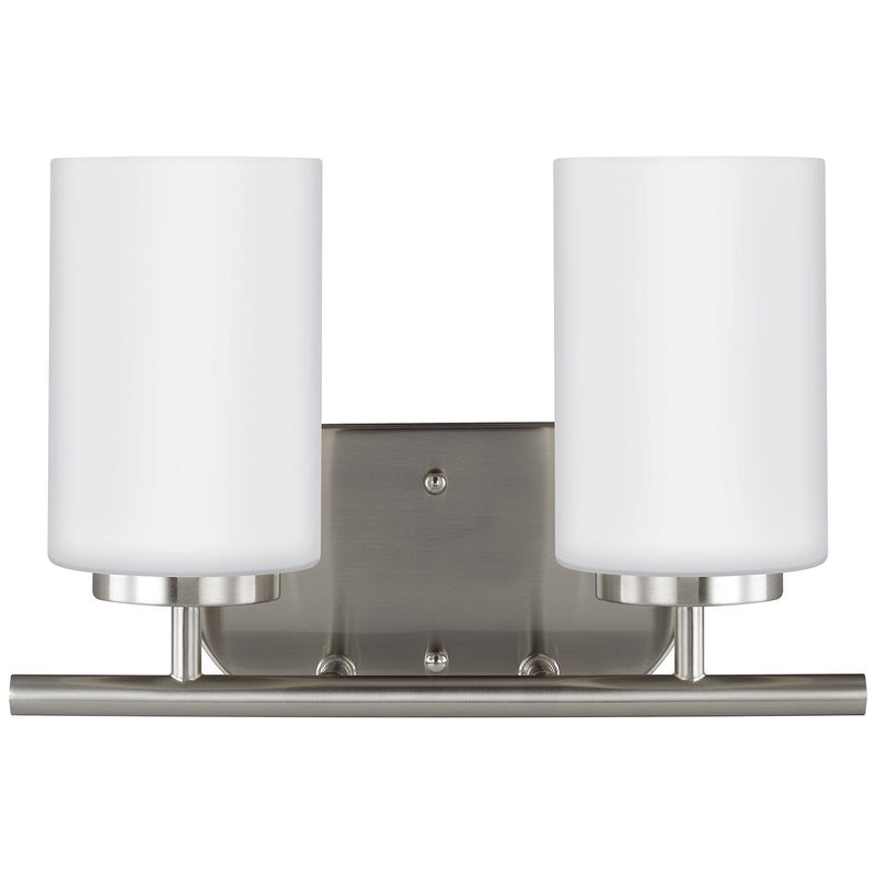 Generation Lighting 41161EN3-962 Two Light Wall / Bath, Brushed Nickel
