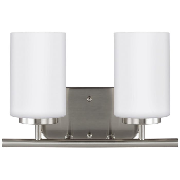 Generation Lighting 41161EN3-962 Two Light Wall / Bath, Brushed Nickel