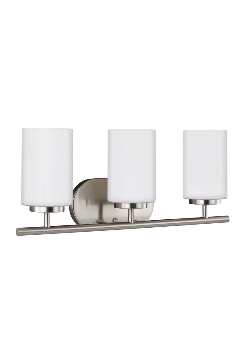 Generation Lighting 41162-962 Three Light Wall / Bath, Brushed Nickel