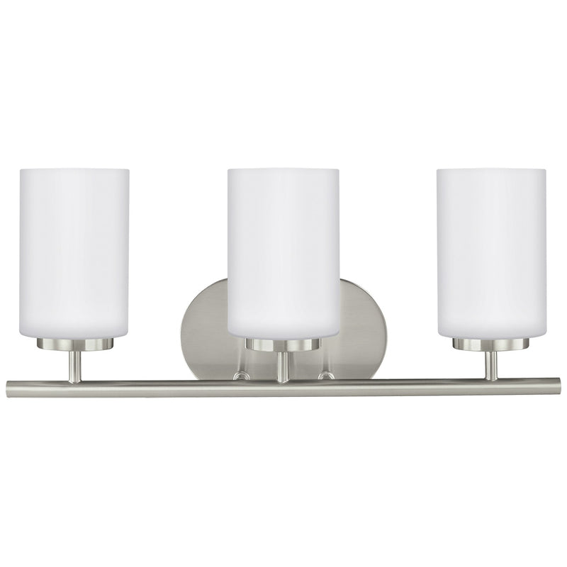 Generation Lighting 41162-962 Three Light Wall / Bath, Brushed Nickel