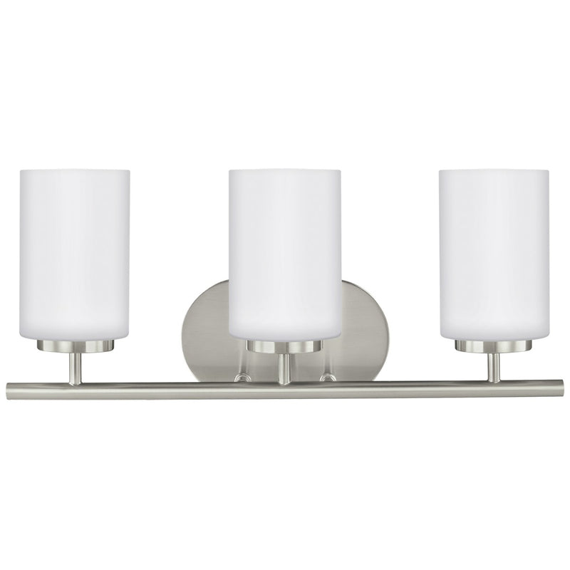 Generation Lighting 41162EN3-962 Three Light Wall / Bath, Brushed Nickel