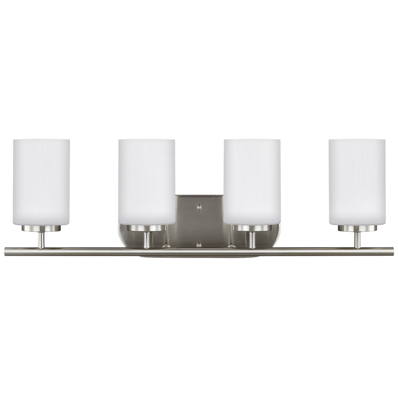Generation Lighting 41163-962 Four Light Wall / Bath, Brushed Nickel