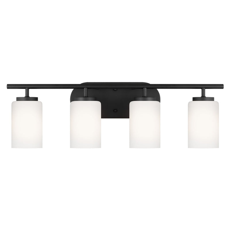 Generation Lighting 41163EN3-112 Four Light Wall/ Bath, Midnight Black