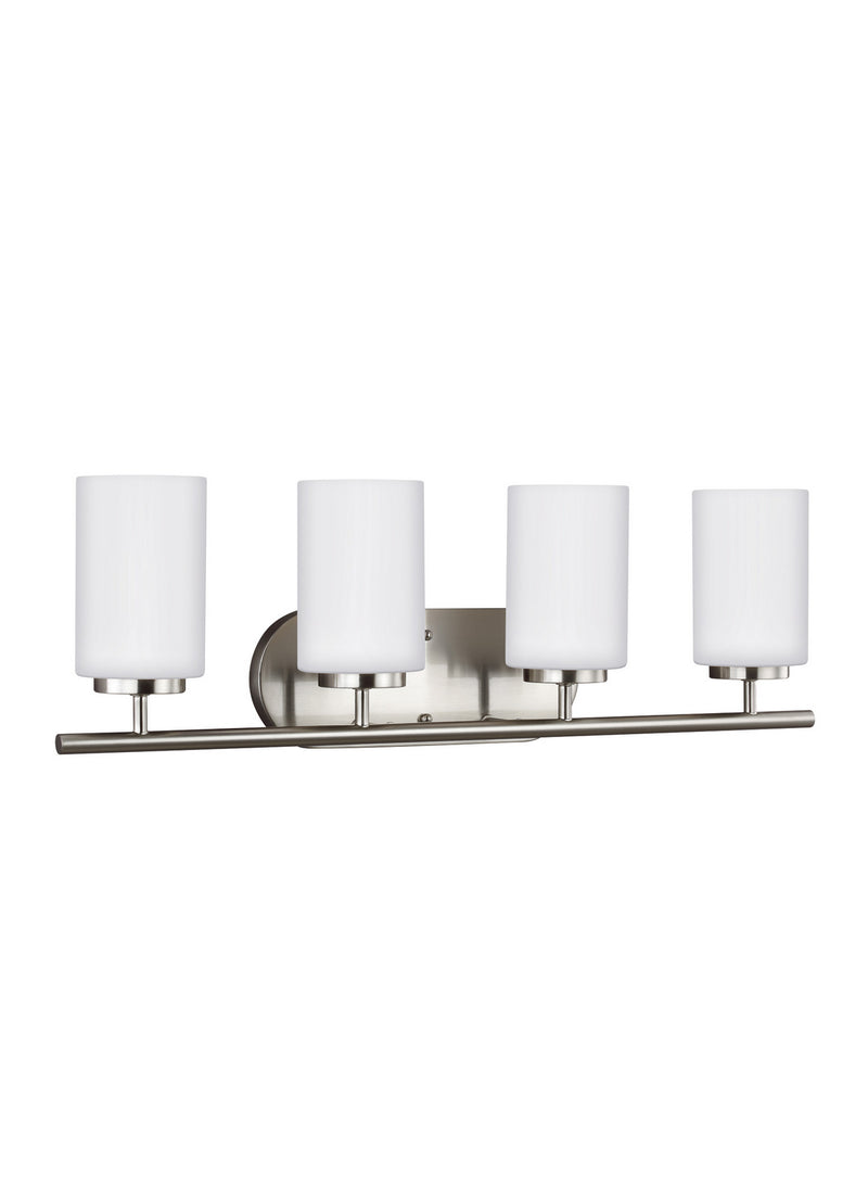 Generation Lighting 41163EN3-962 Four Light Wall / Bath, Brushed Nickel