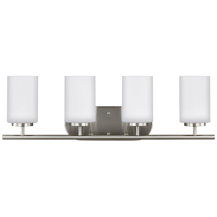 Generation Lighting 41163EN3-962 Four Light Wall / Bath, Brushed Nickel