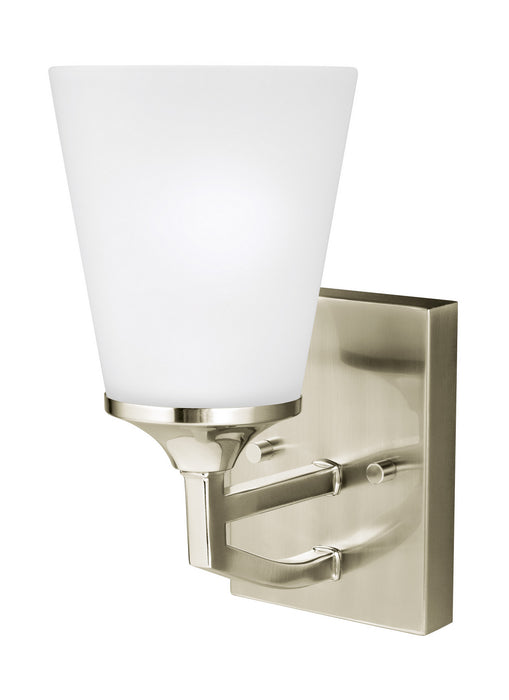 Generation Lighting 4124501EN3-962 One Light Wall / Bath Sconce, Brushed Nickel