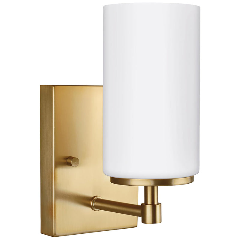 Generation Lighting 4124601-848 One Light Wall / Bath Sconce, Satin Brass