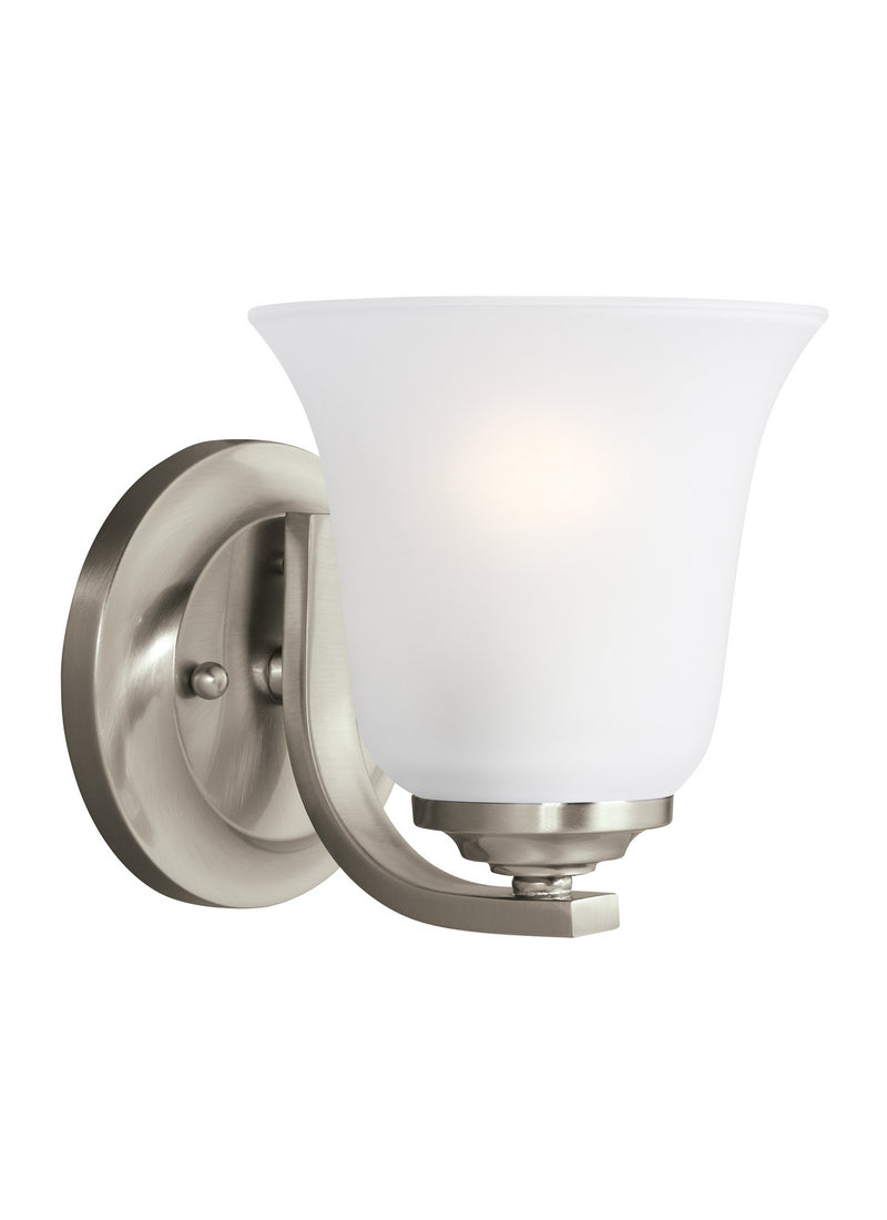 Generation Lighting 4139001-962 One Light Wall / Bath Sconce, Brushed Nickel