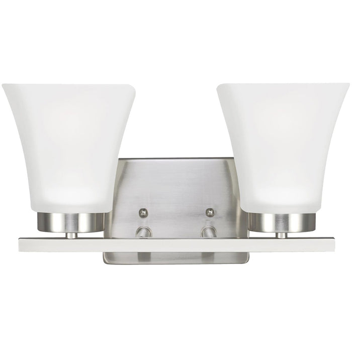Generation Lighting 4411602EN3-962 Two Light Wall / Bath, Brushed Nickel