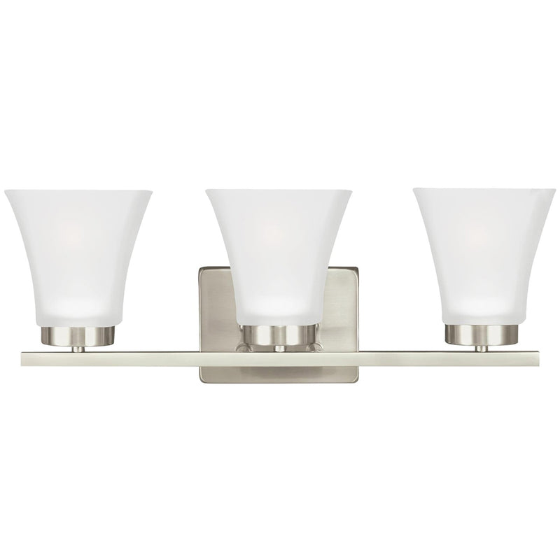 Generation Lighting 4411603EN3-962 Three Light Wall / Bath, Brushed Nickel