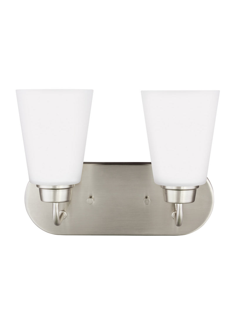 Generation Lighting 4415202EN3-962 Two Light Wall / Bath, Brushed Nickel
