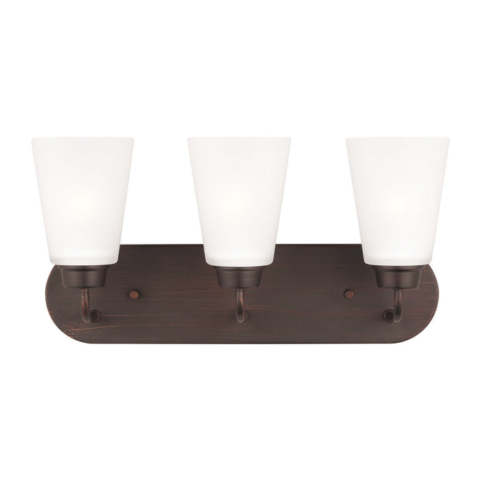 Generation Lighting 4415203EN3-710 Three Light Wall / Bath, Bronze