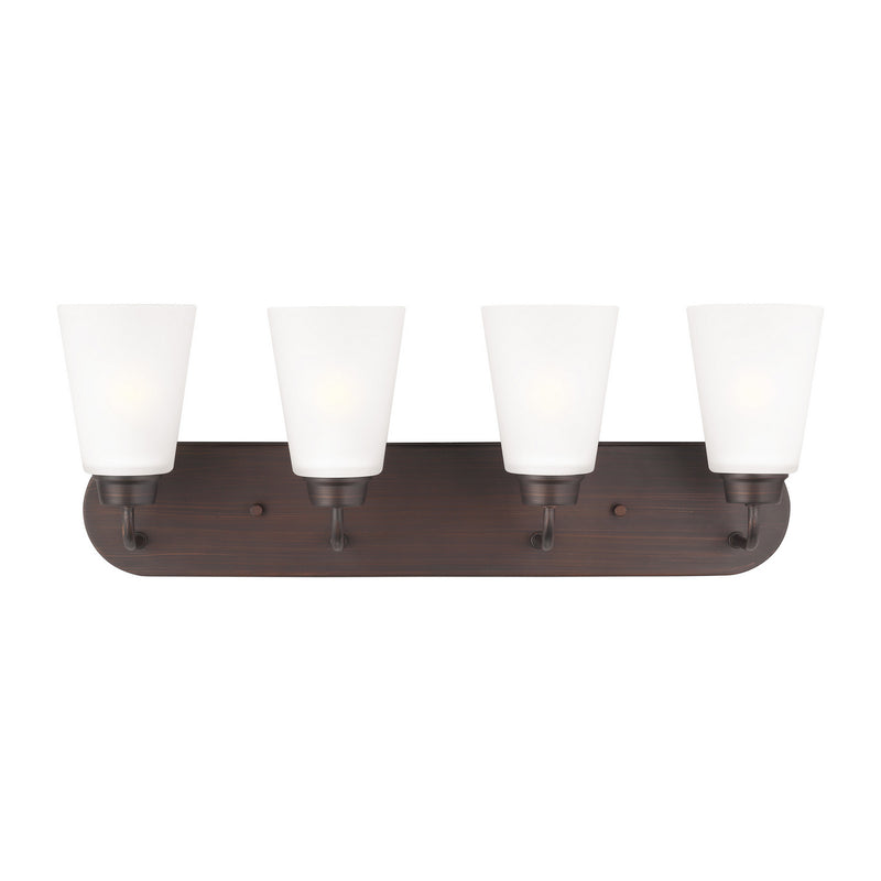Generation Lighting 4415204EN3-710 Four Light Wall/ Bath, Bronze