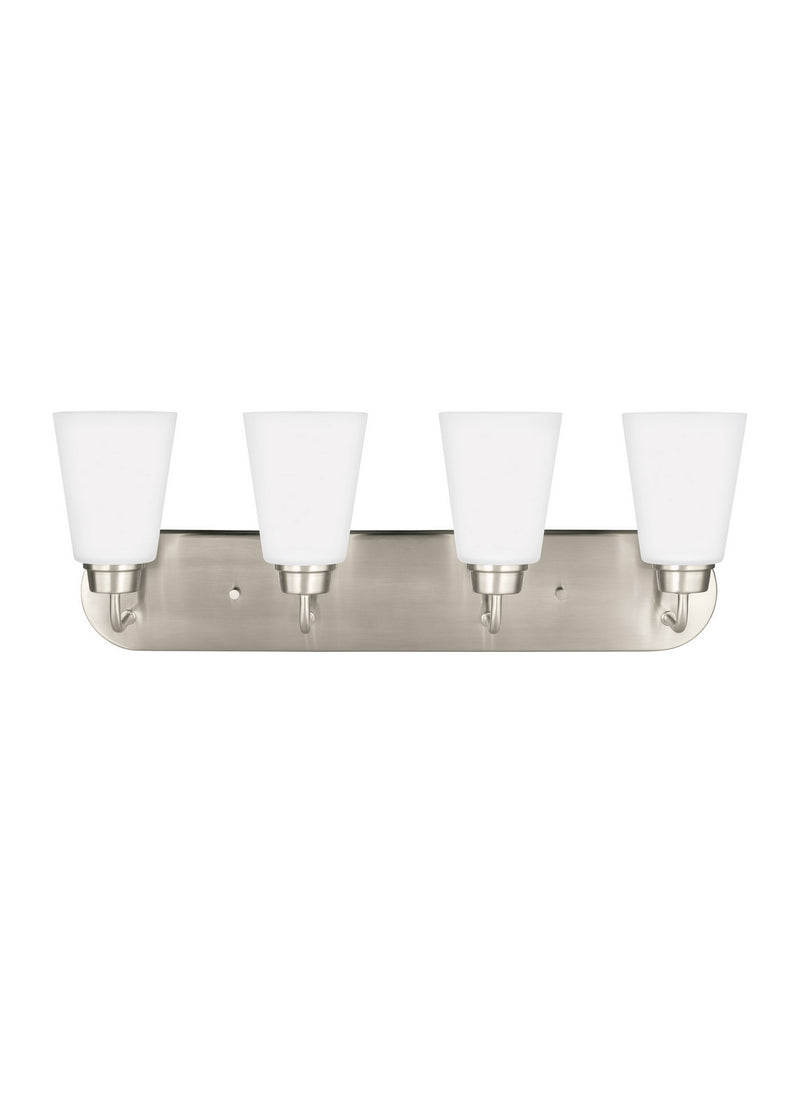 Generation Lighting 4415204EN3-962 Four Light Wall / Bath, Brushed Nickel