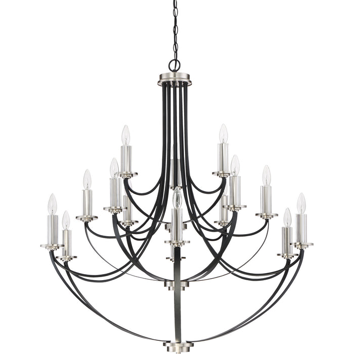 Quoizel ANA5015K 15 Light Chandelier, Mystic Black