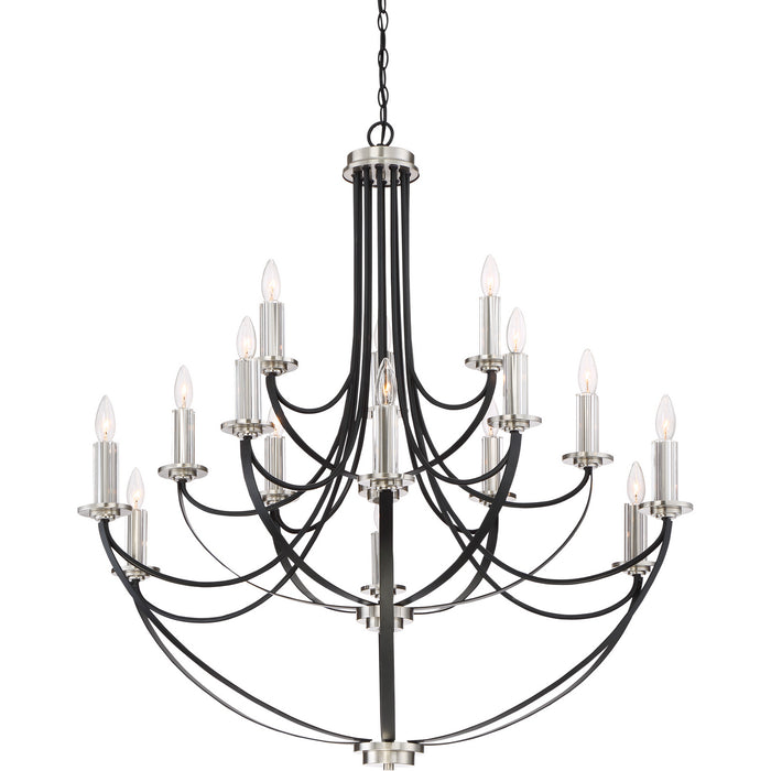 Quoizel ANA5015K 15 Light Chandelier, Mystic Black