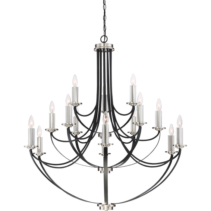 Quoizel ANA5015K 15 Light Chandelier, Mystic Black