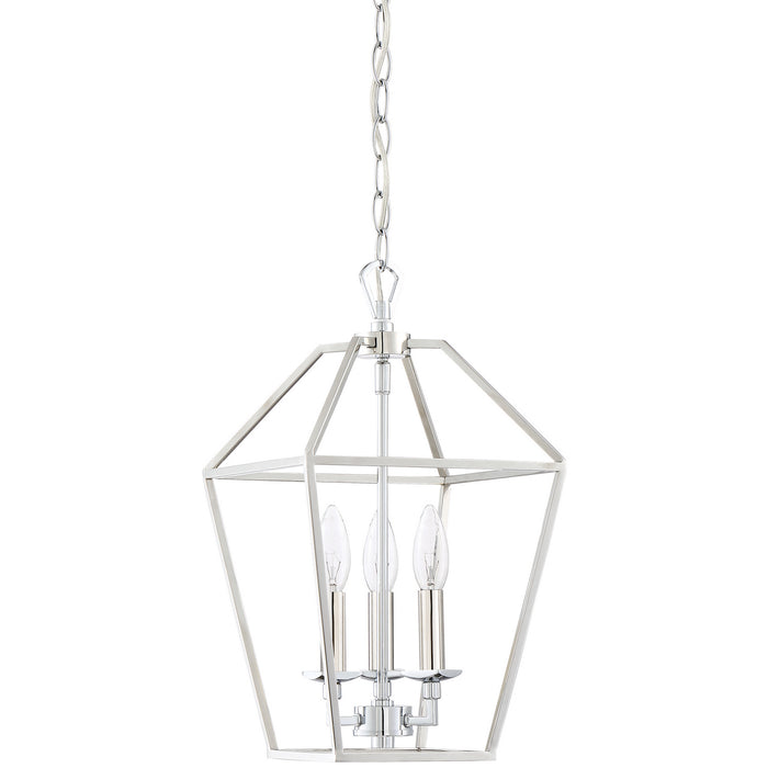 Quoizel AVY5203PK Three Light Foyer Pendant, Polished Nickel