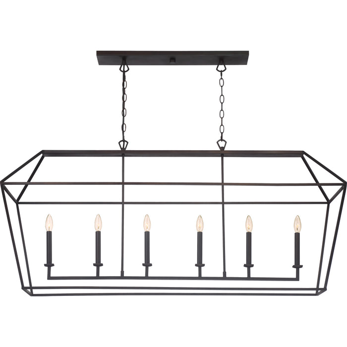 Quoizel AVY654PN Six Light Island Chandelier, Palladian Bronze