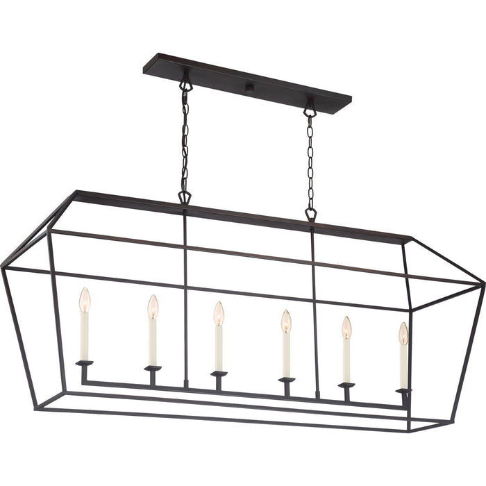 Quoizel AVY654PN Six Light Island Chandelier, Palladian Bronze