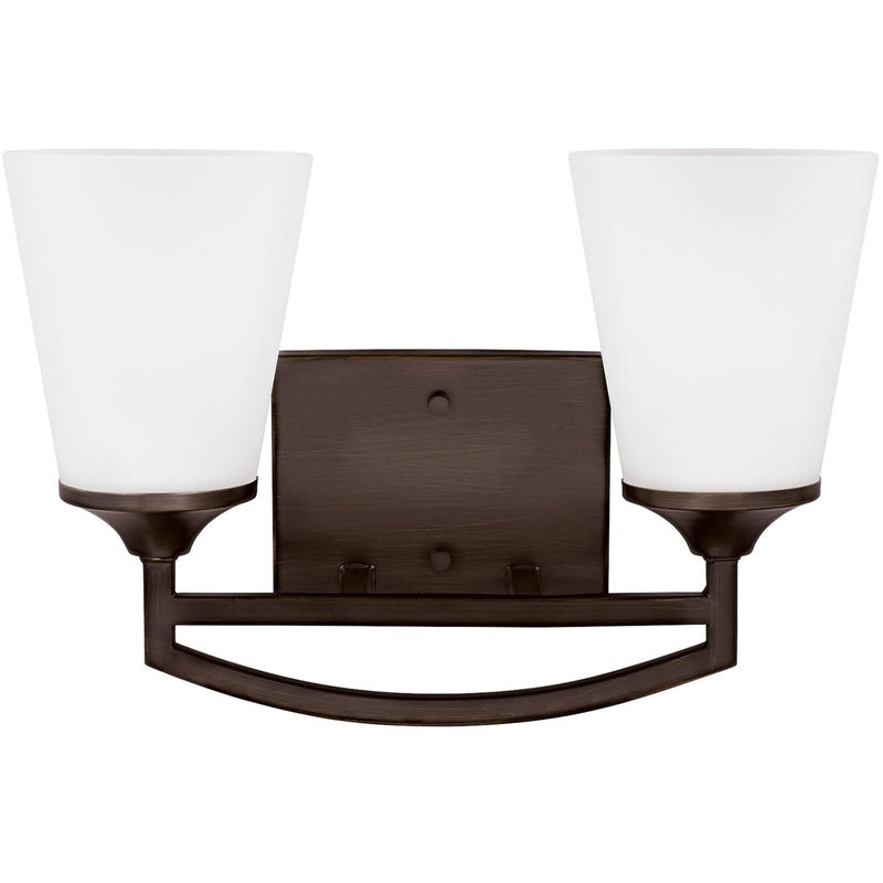 Generation Lighting 4424502EN3-710 Two Light Wall / Bath, Bronze