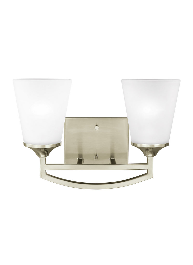 Generation Lighting 4424502EN3-962 Two Light Wall / Bath, Brushed Nickel