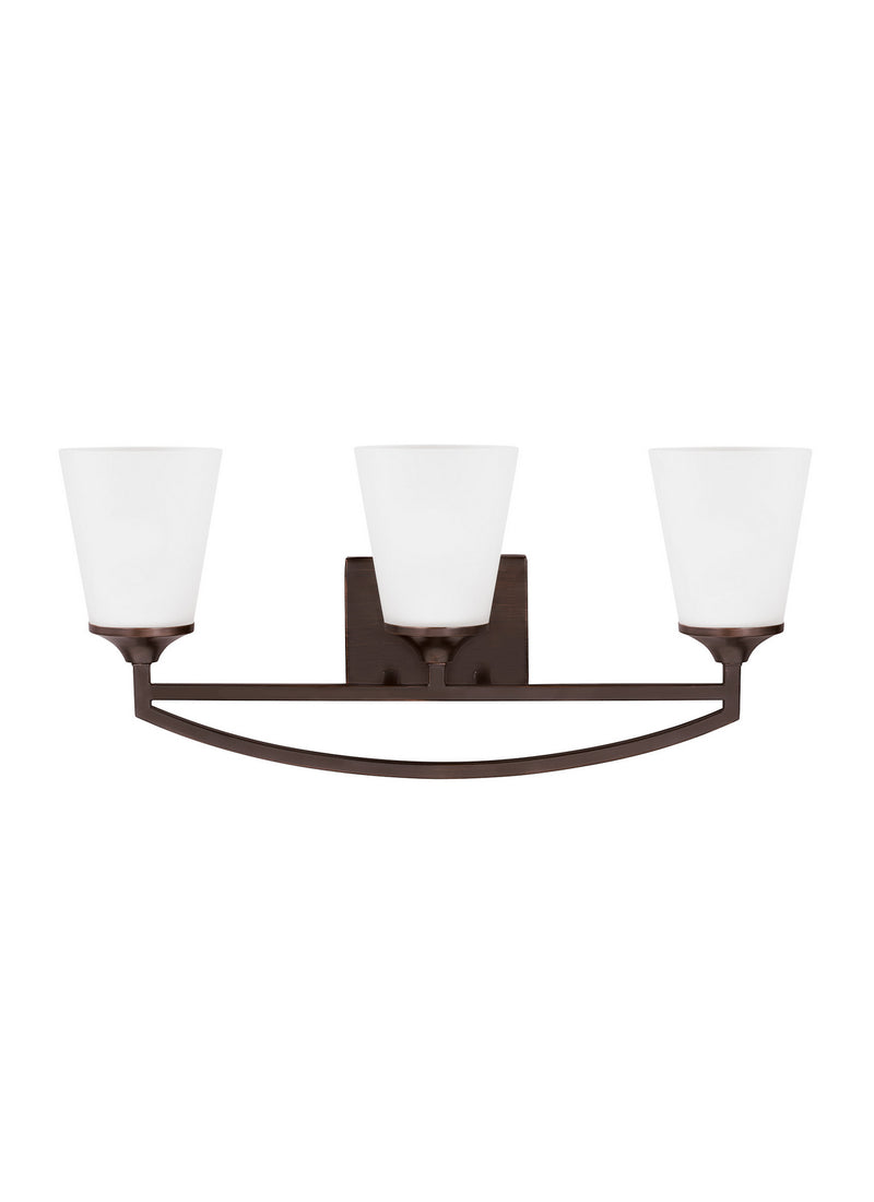 Generation Lighting 4424503EN3-710 Three Light Wall / Bath, Bronze