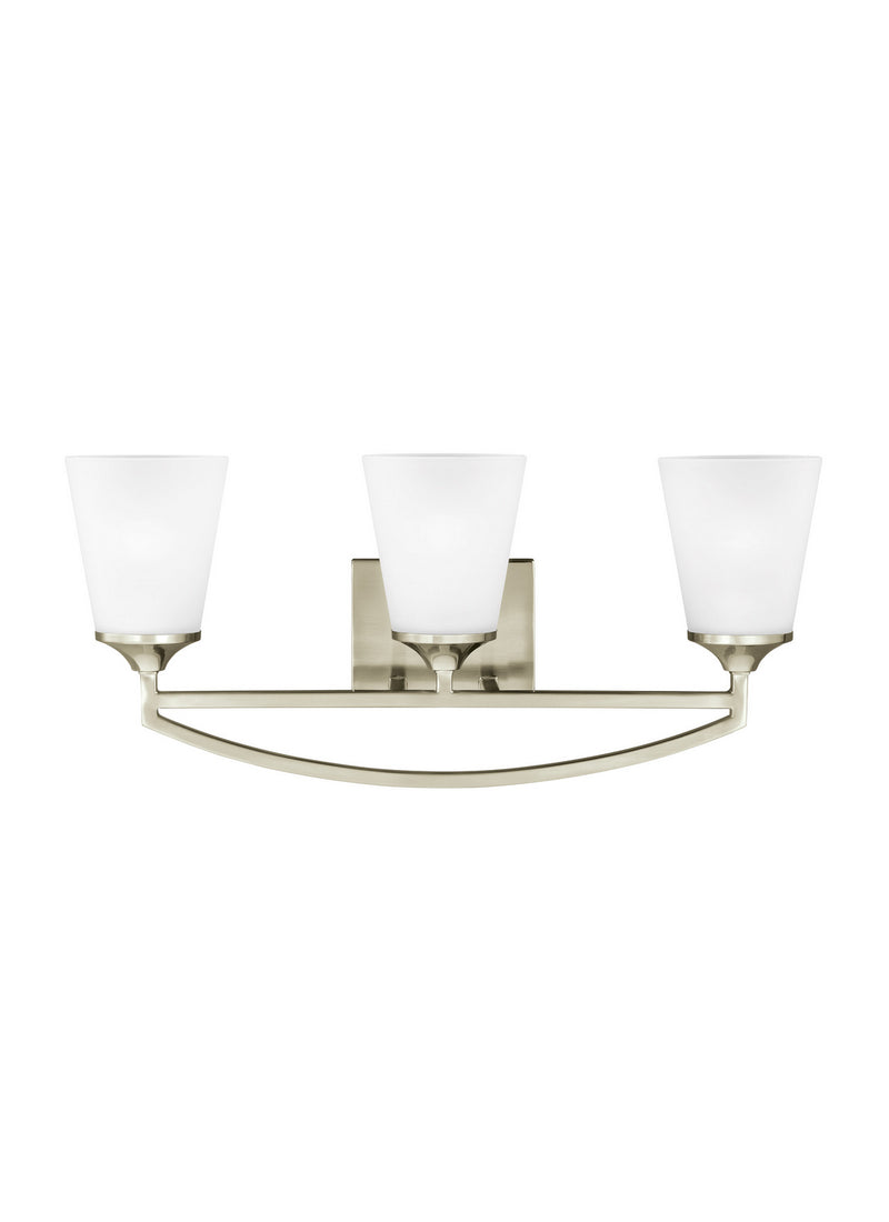 Generation Lighting 4424503EN3-962 Three Light Wall / Bath, Brushed Nickel