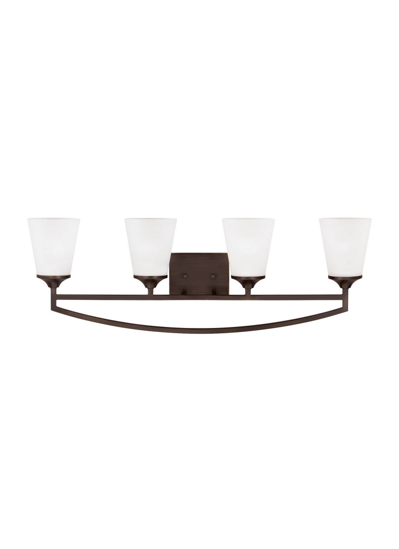 Generation Lighting 4424504EN3-710 Four Light Wall / Bath, Bronze