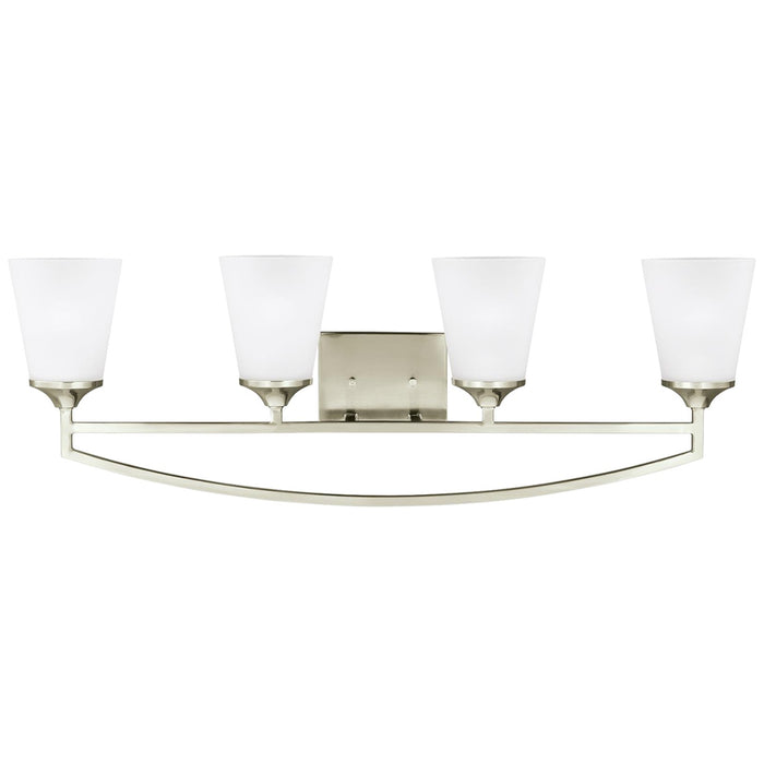Generation Lighting 4424504EN3-962 Four Light Wall / Bath, Brushed Nickel