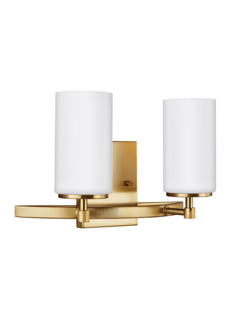 Generation Lighting 4424602-848 Two Light Wall / Bath, Satin Brass