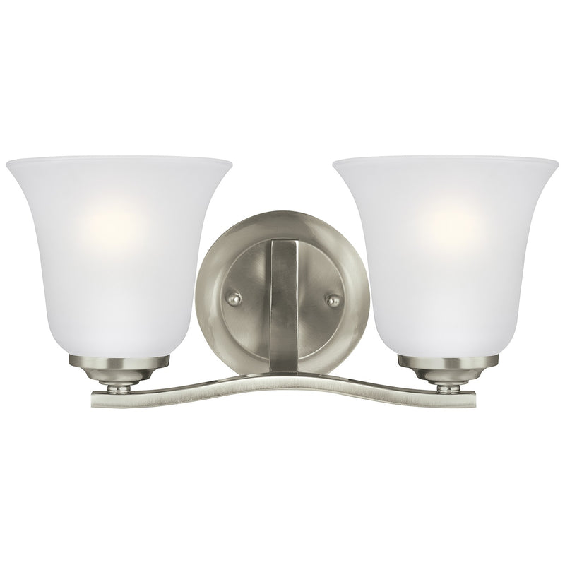 Generation Lighting 4439002-962 Two Light Wall / Bath, Brushed Nickel