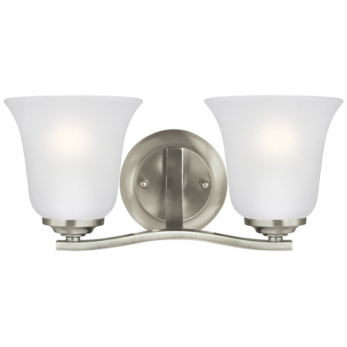 Generation Lighting 4439002-962 Two Light Wall / Bath, Brushed Nickel