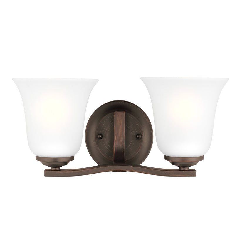Generation Lighting 4439002EN3-710 Two Light Wall / Bath, Bronze