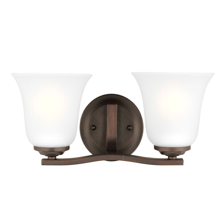 Generation Lighting 4439002EN3-710 Two Light Wall / Bath, Bronze