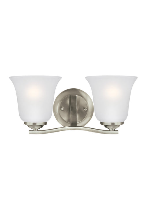 Generation Lighting 4439002EN3-962 Two Light Wall / Bath, Brushed Nickel