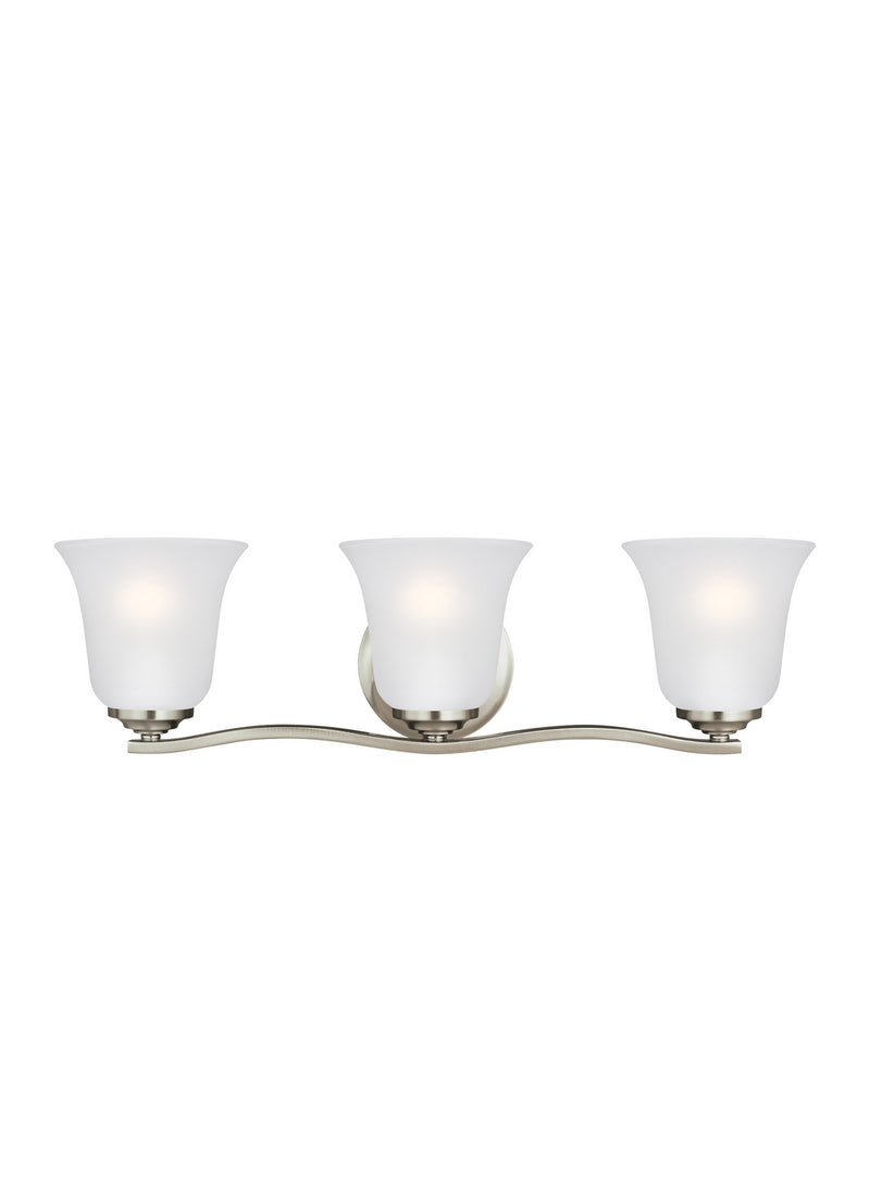 Generation Lighting 4439003-962 Three Light Wall / Bath, Brushed Nickel