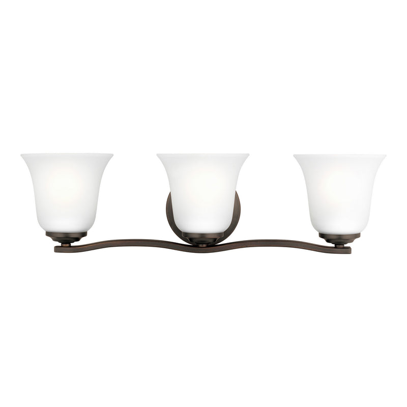 Generation Lighting 4439003EN3-710 Three Light Wall / Bath, Bronze