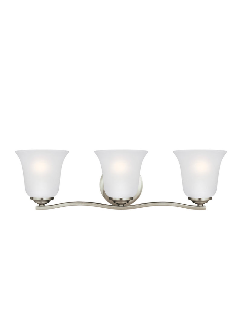 Generation Lighting 4439003EN3-962 Three Light Wall / Bath, Brushed Nickel