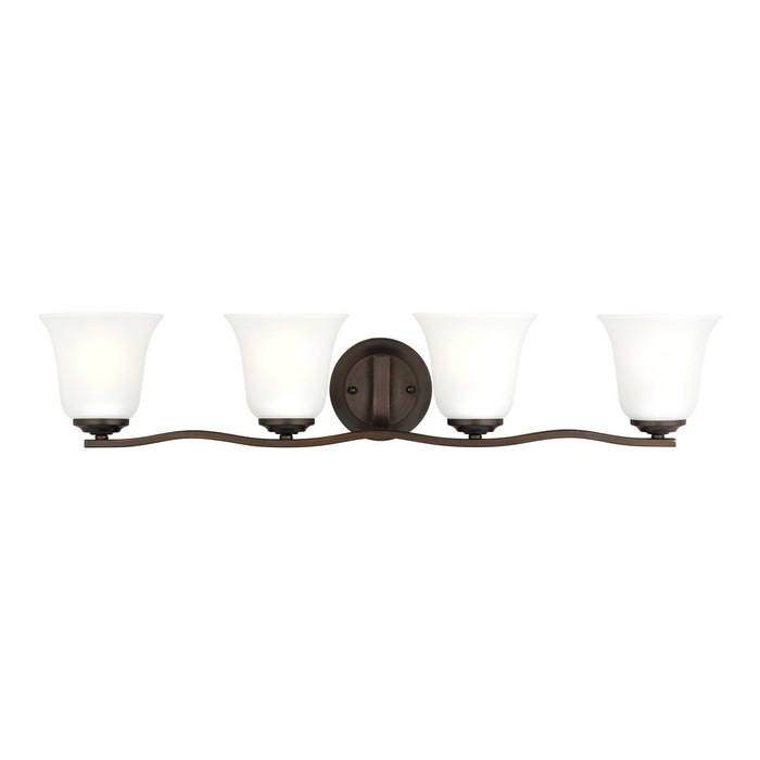 Generation Lighting 4439004-710 Four Light Wall/ Bath, Bronze