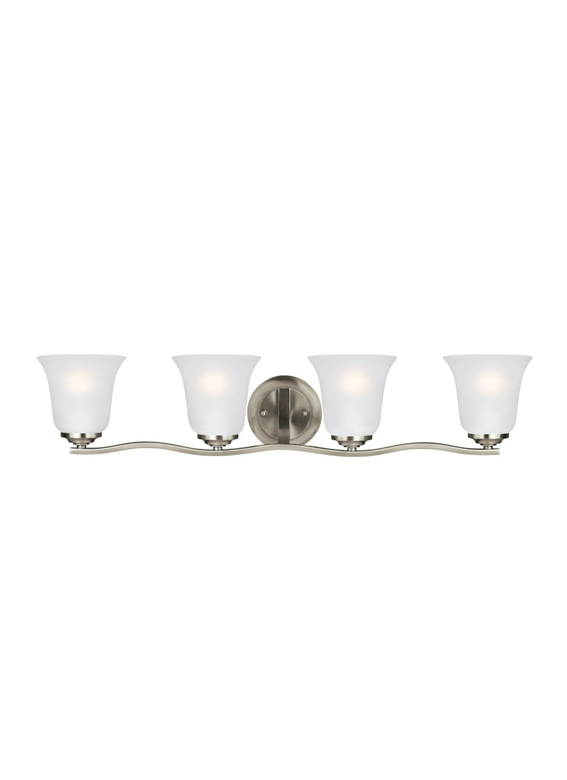 Generation Lighting 4439004-962 Four Light Wall / Bath, Brushed Nickel