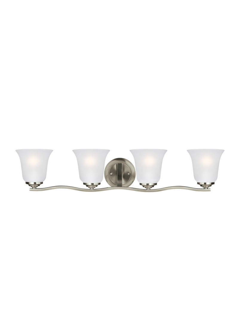 Generation Lighting 4439004EN3-962 Four Light Wall / Bath, Brushed Nickel