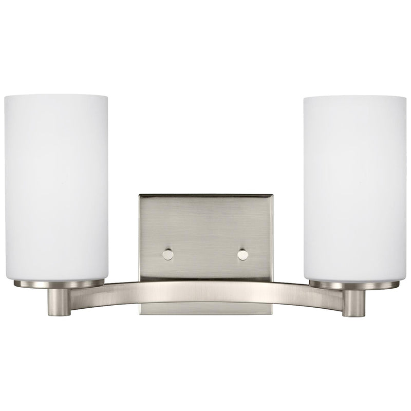 Generation Lighting 4439102EN3-962 Two Light Wall / Bath, Brushed Nickel