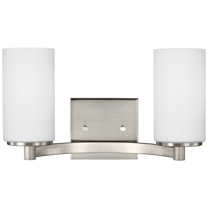 Generation Lighting 4439102EN3-962 Two Light Wall / Bath, Brushed Nickel