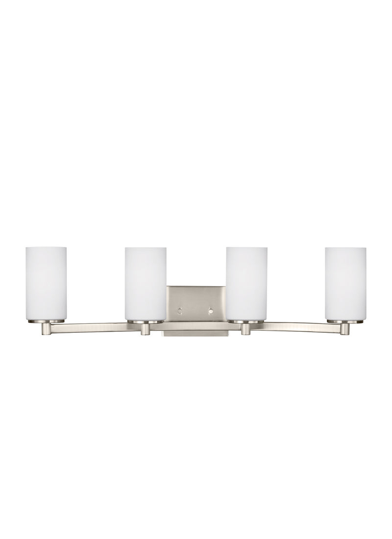 Generation Lighting 4439104-962 Four Light Wall / Bath, Brushed Nickel