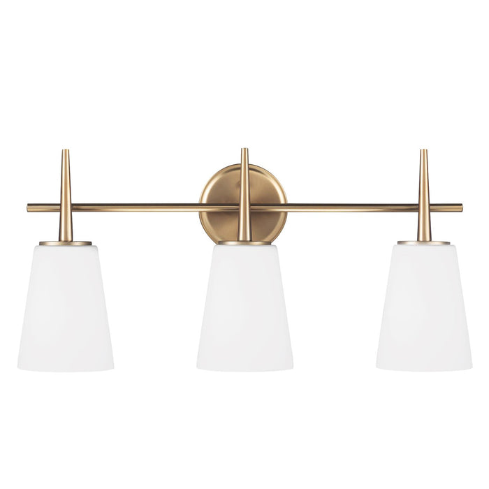 Generation Lighting 4440403EN3-848 Three Light Wall / Bath, Satin Brass