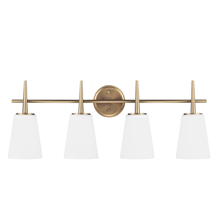 Generation Lighting 4440404EN3-848 Four Light Wall / Bath, Satin Brass