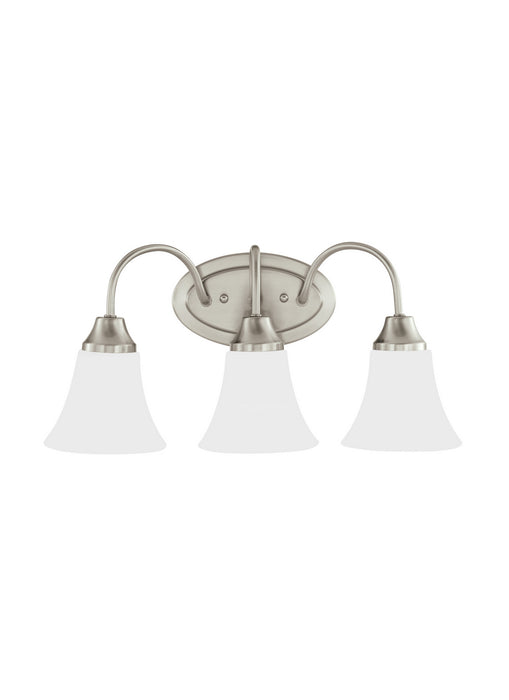 Generation Lighting 44807EN3-962 Three Light Wall / Bath, Brushed Nickel